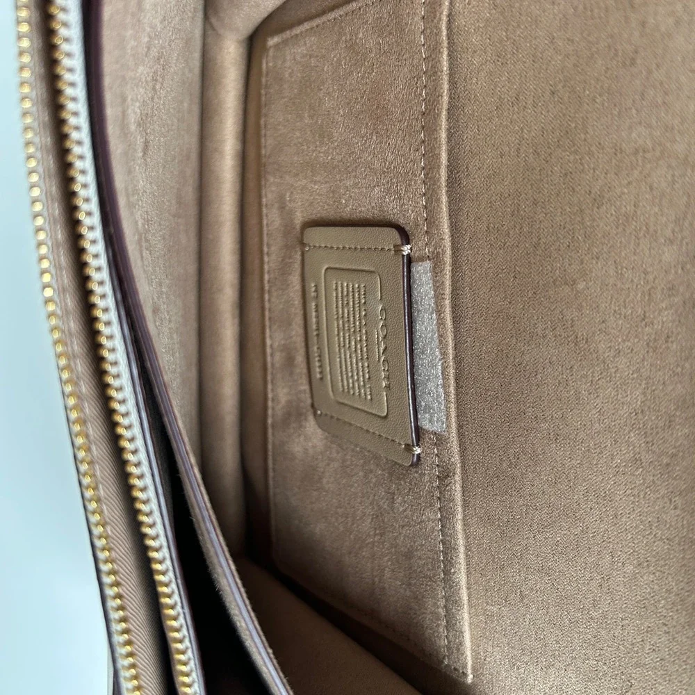 Coach Klare Crossbody Chalk White Strawberry Pebbled Leather Bag Excellent
